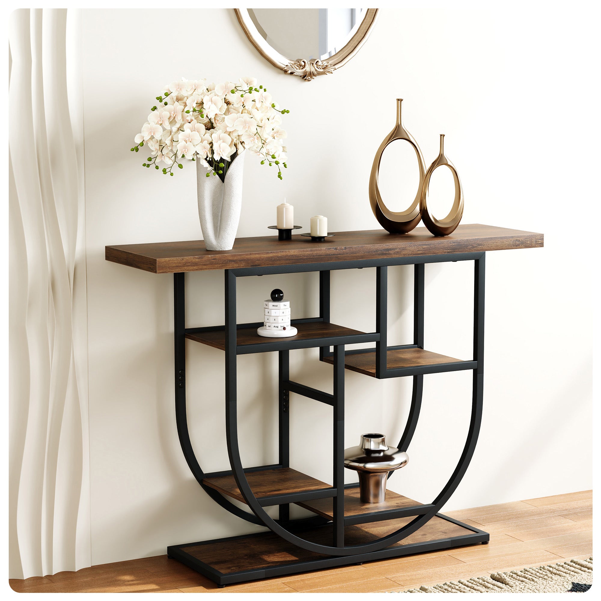 MemoCastle Modern Console Table for Entryway with Storage: 41.3 Inch Wood Sofa Tables for Living Room - Narrow Farmhouse Accent Desk for Home Decor