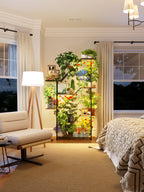 MemoCastle Lighted Plant Stand with Grow Lights – Multi Tier Metal Shelf Rack for Indoor Succulent Flower Tree or Herb Display