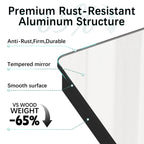 MemoCastle Recessed Medicine Cabinets for Bathroom with Mirror: 16x24 Wall Mount Mirrored Vanity Chest - 16 x 24 inch Small Storage Cabinet with Adjustable Shelves - Matte Black Frame