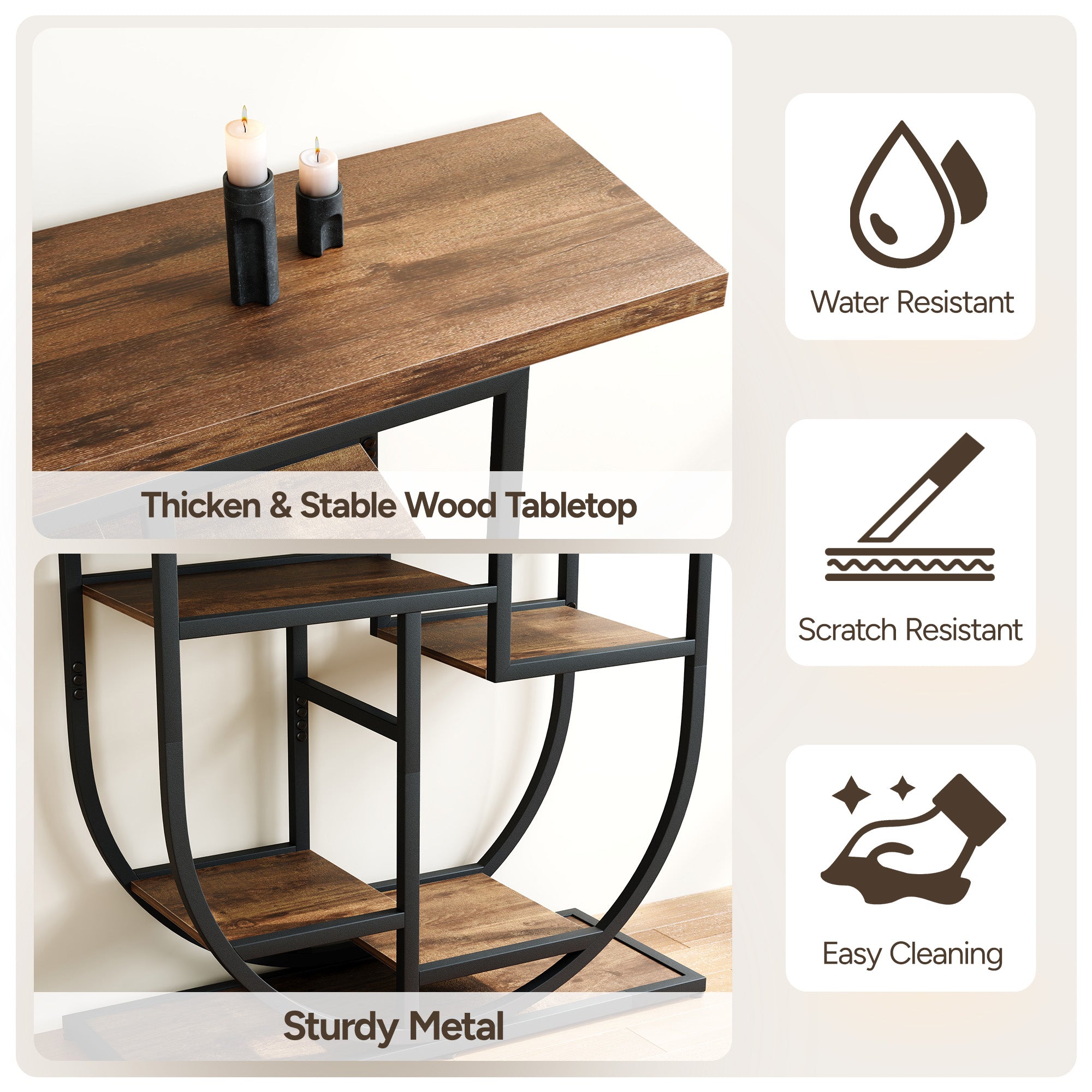 MemoCastle Modern Console Table for Entryway with Storage: 41.3 Inch Wood Sofa Tables for Living Room - Narrow Farmhouse Accent Desk for Home Decor